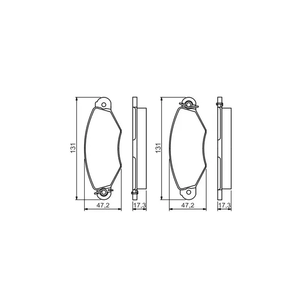 Set placute frana disc BOSCH 0 986 495 235