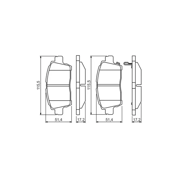 Set placute frana disc BOSCH 0 986 495 242