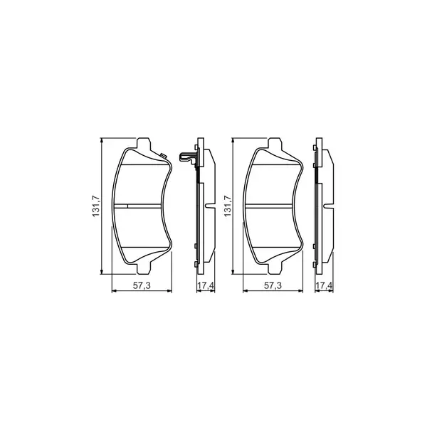 Set placute frana disc BOSCH 0 986 495 243
