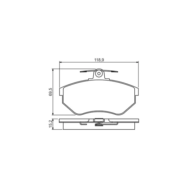 Set placute frana disc BOSCH 0 986 495 246