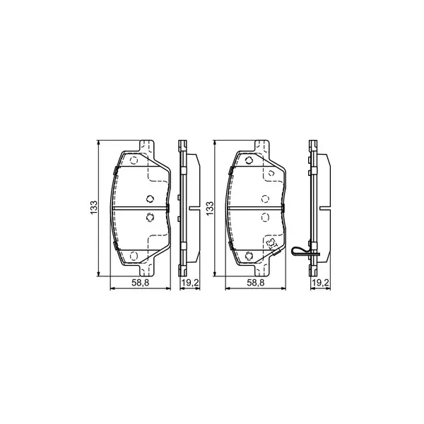 Set placute frana disc BOSCH 0 986 495 392