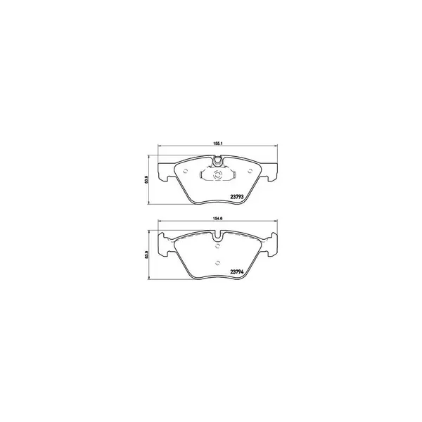Set placute frana disc BREMBO P 06 057