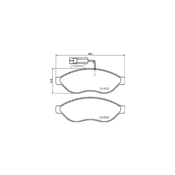 Set placute frana disc BREMBO P 23 143
