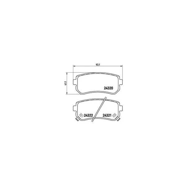 Set placute frana disc BREMBO P 30 025