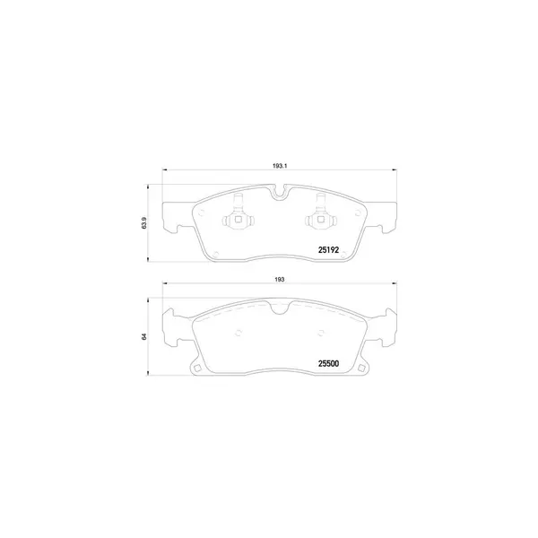 Set placute frana disc BREMBO P 50 109