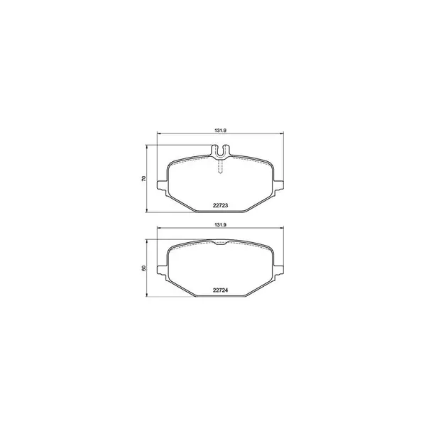 Set placute frana disc BREMBO P 50 161