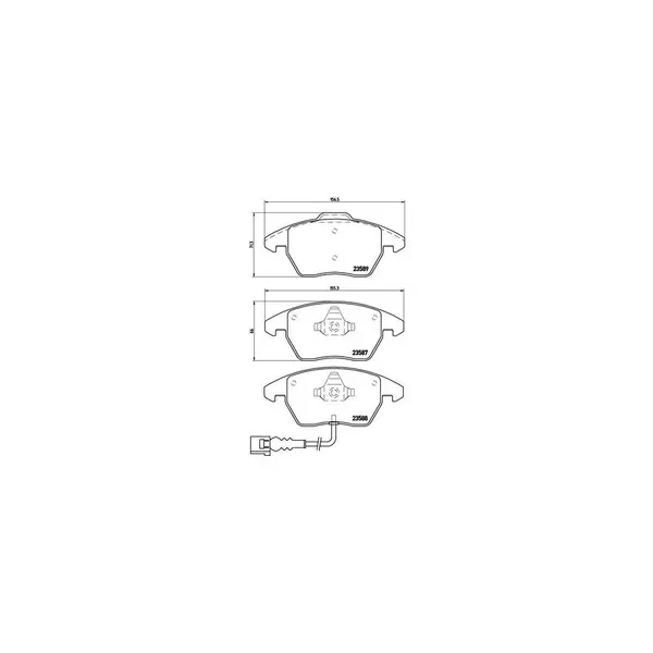Set placute frana disc BREMBO P 85 075