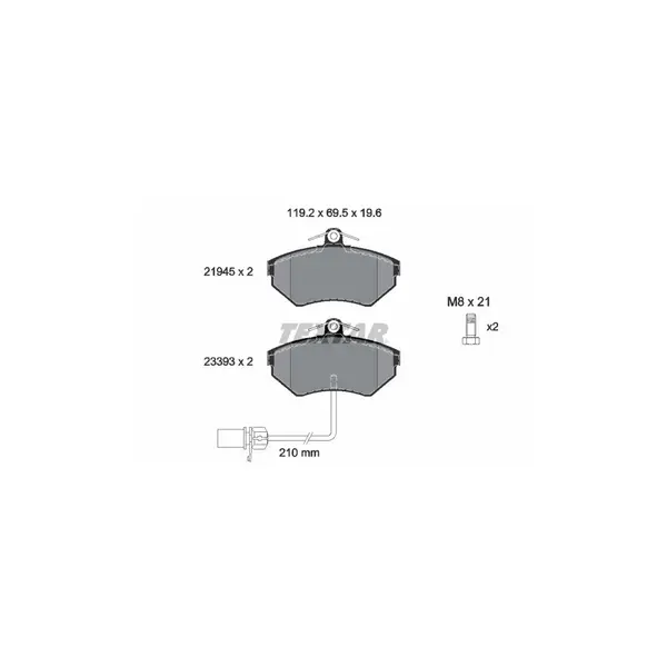Set placute frana disc TEXTAR 2194504
