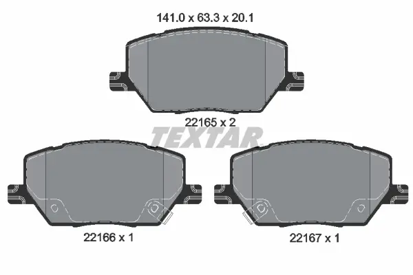 Set placute frana disc TEXTAR 2216501