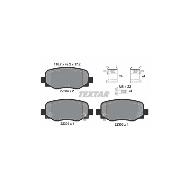 Set placute frana disc TEXTAR 2230401