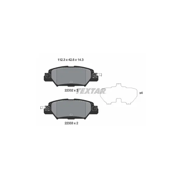Set placute frana disc TEXTAR 2233201