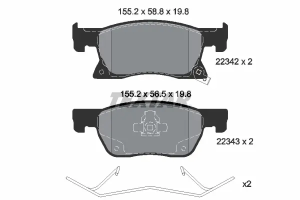 Set placute frana disc TEXTAR 2234201