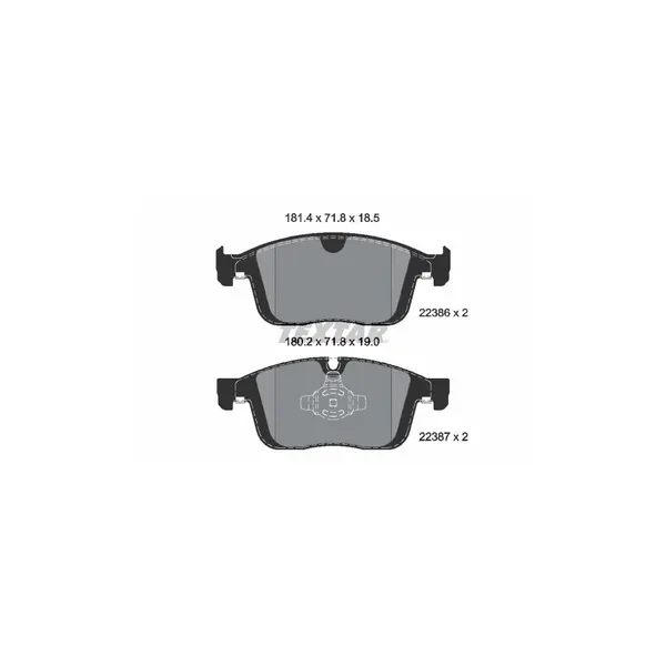 Set placute frana disc TEXTAR 2238601