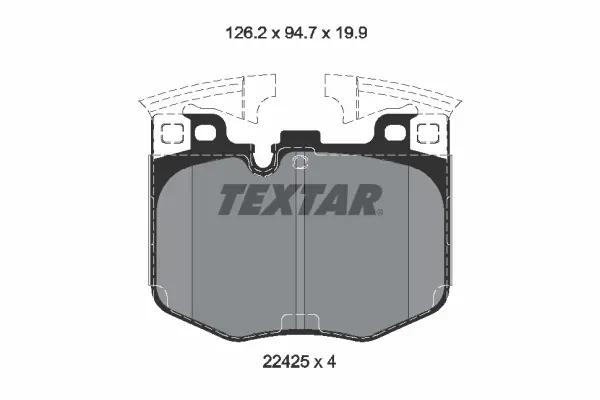 Set placute frana disc TEXTAR 2242501