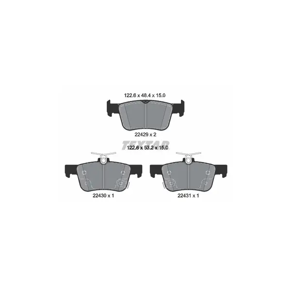 Set placute frana disc TEXTAR 2242901