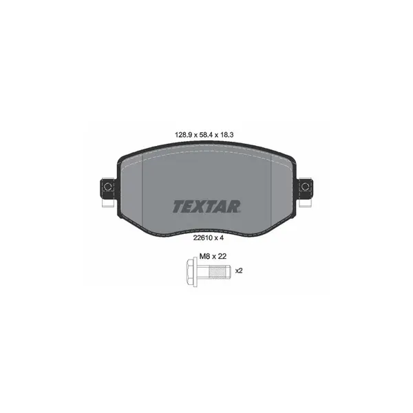 Set placute frana disc TEXTAR 2261001