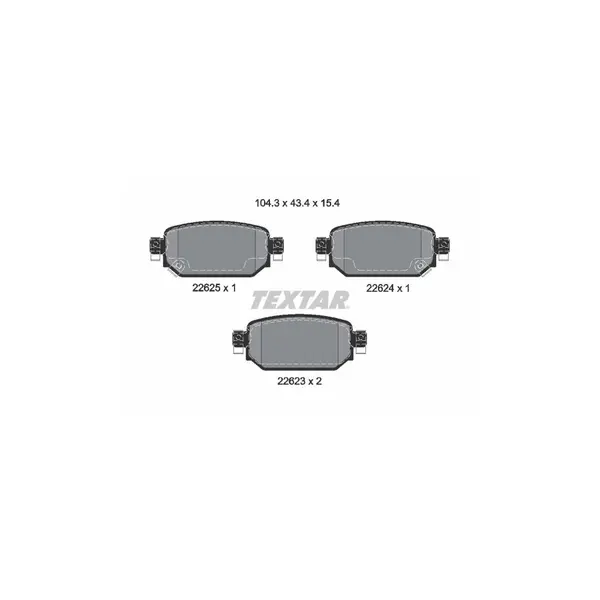 Set placute frana disc TEXTAR 2262301