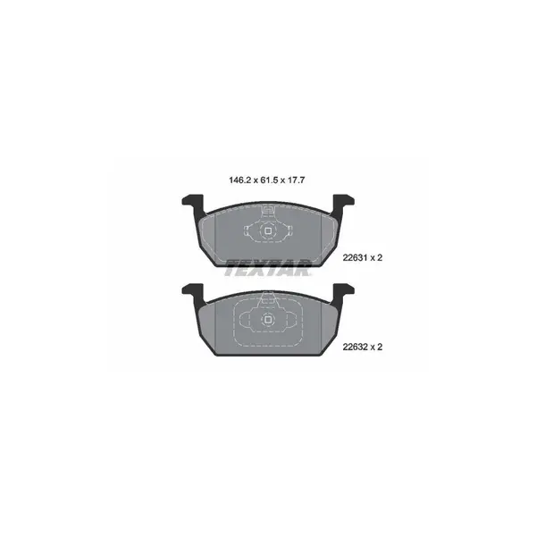 Set placute frana disc TEXTAR 2263101