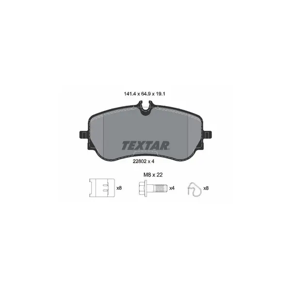 Set placute frana disc TEXTAR 2280201