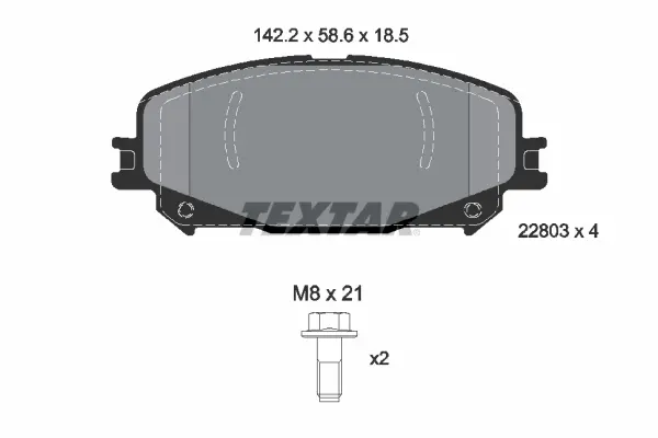 Set placute frana disc TEXTAR 2280301