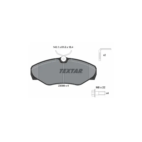 Set placute frana disc TEXTAR 2309902