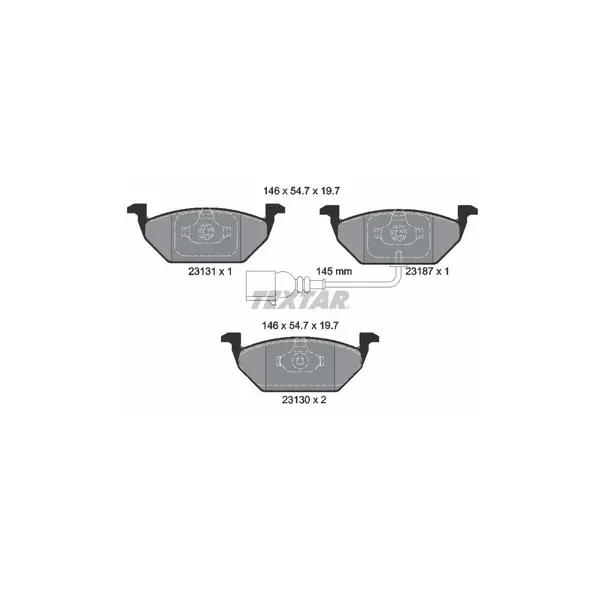 Set placute frana disc TEXTAR 2313101