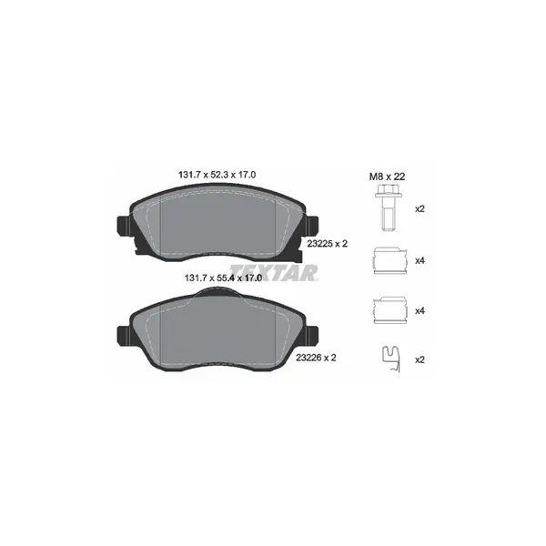 Set placute frana disc TEXTAR 2322501