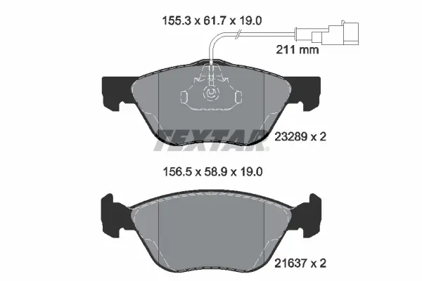 Set placute frana disc TEXTAR 2328902
