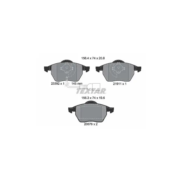 Set placute frana disc TEXTAR 2339201