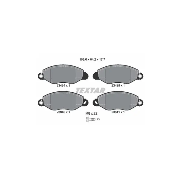 Set placute frana disc TEXTAR 2343401