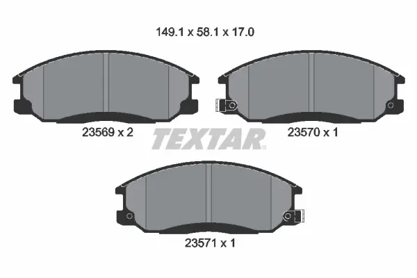 Set placute frana disc TEXTAR 2356901