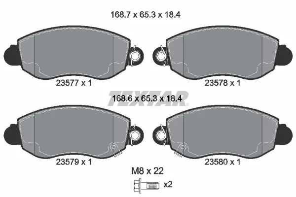 Set placute frana disc TEXTAR 2357701