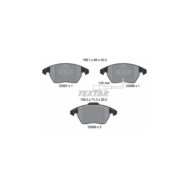 Set placute frana disc TEXTAR 2358701