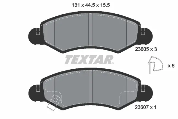 Set placute frana disc TEXTAR 2360501