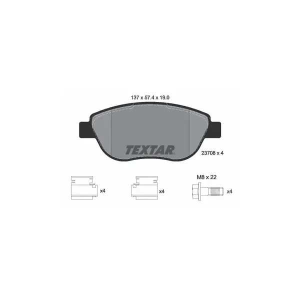 Set placute frana disc TEXTAR 2370803