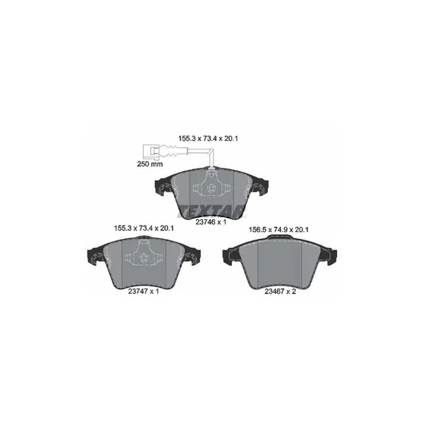 Set placute frana disc TEXTAR 2374602