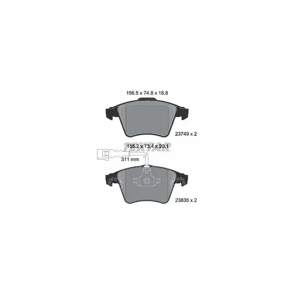 Set placute frana disc TEXTAR 2374901