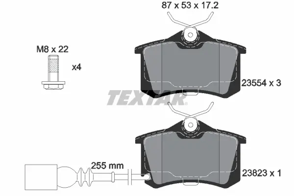 Set placute frana disc TEXTAR 2382301
