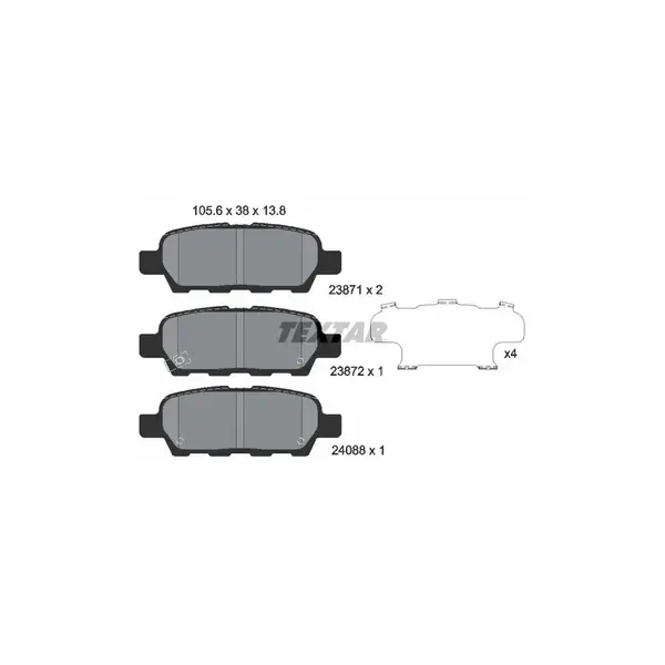 Set placute frana disc TEXTAR 2387101