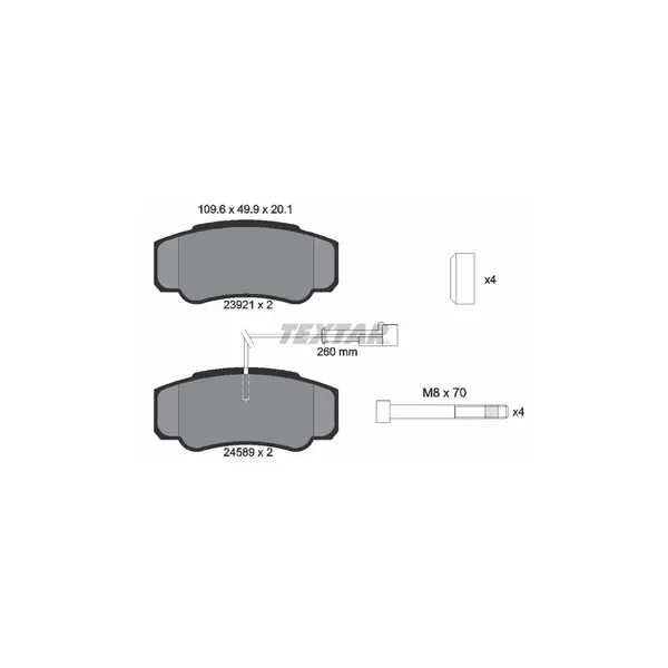 Set placute frana disc TEXTAR 2392103