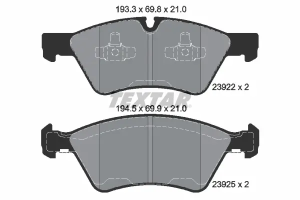 Set placute frana disc TEXTAR 2392201