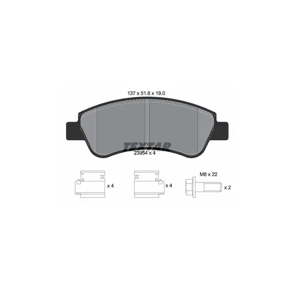 Set placute frana disc TEXTAR 2395401