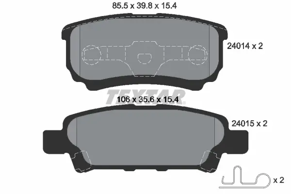 Set placute frana disc TEXTAR 2401401