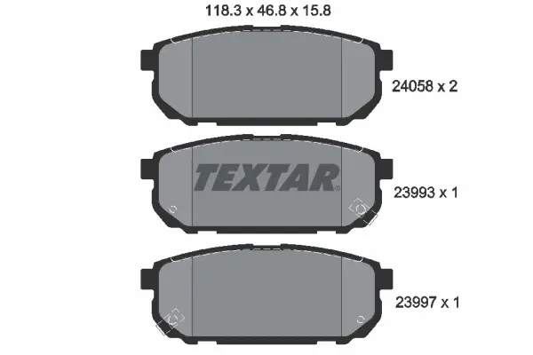Set placute frana disc TEXTAR 2405801