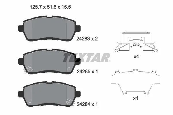 Set placute frana disc TEXTAR 2428303