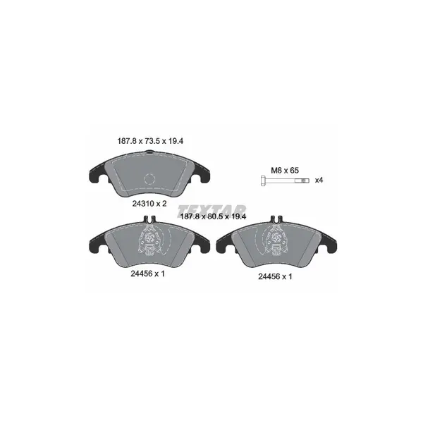 Set placute frana disc TEXTAR 2431001