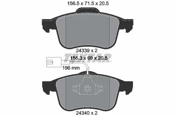 Set placute frana disc TEXTAR 2433901