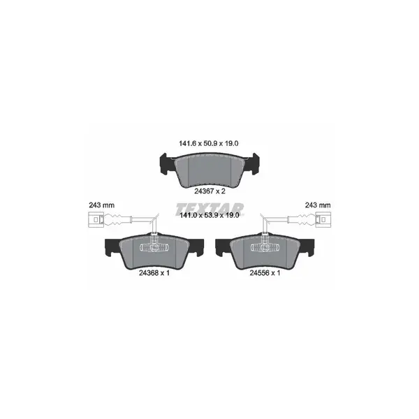 Set placute frana disc TEXTAR 2436701