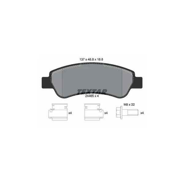 Set placute frana disc TEXTAR 2446501