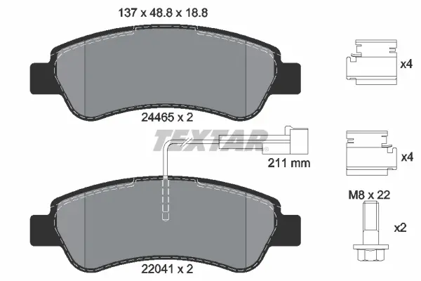Set placute frana disc TEXTAR 2446503